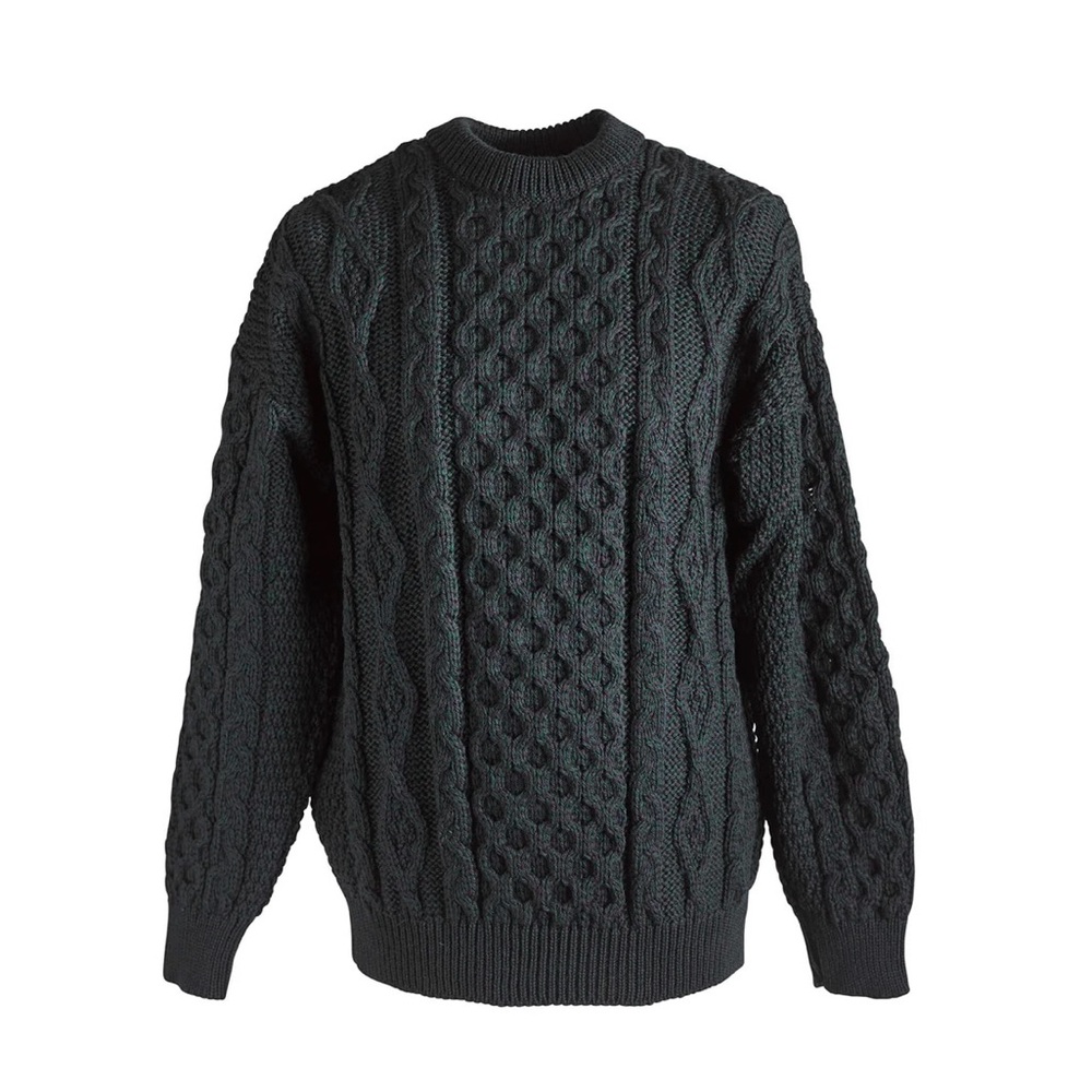 Fia Wool Aran sweater - Blackwatch